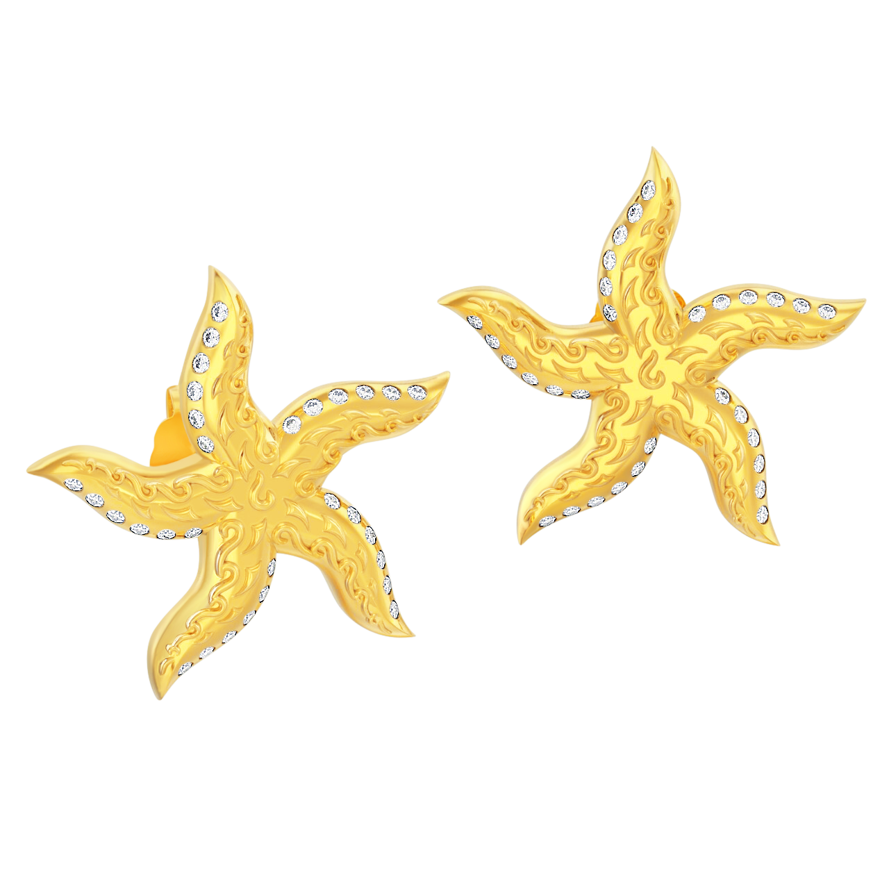 boucles d'oreilles étoile de mer