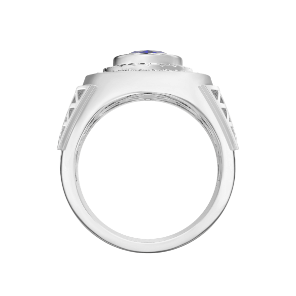 white gold and sapphire ring men