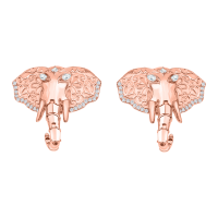 gold elephant earrings