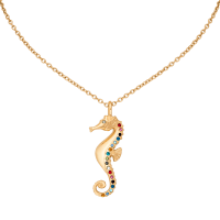 Seahorse necklace gold
